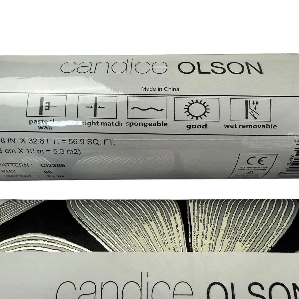 NEW 2 Rolls Candice Olson Modern Artisan II Metallic Wallpaper 112 Feet C12305